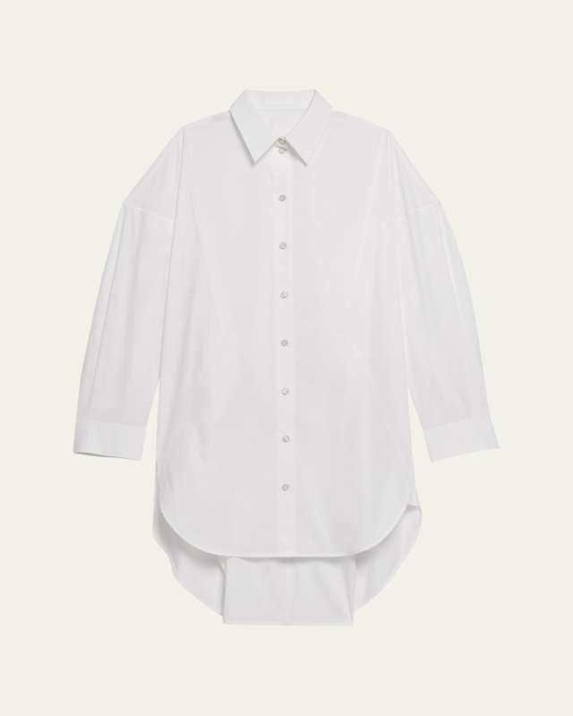 Long-Sleeve Cotton Shirtdress
